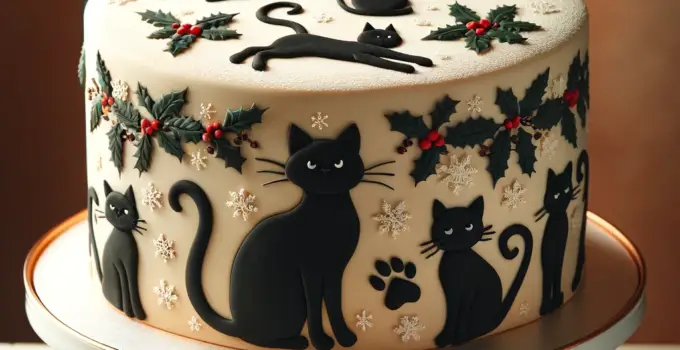 Creating a Meowgical Christmas: The Black Cat-Themed Christmas Cake