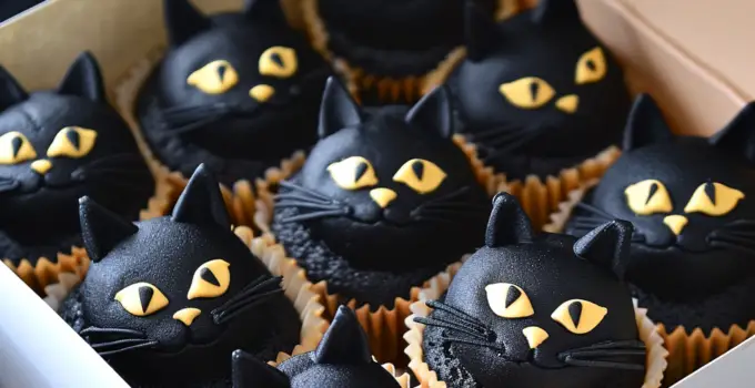 Black Cat-Themed Cupcakes for Any Occasion