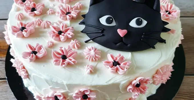 Bake a Purr-fectly Adorable Black Cat Cake