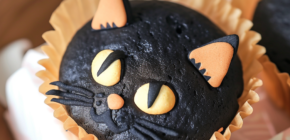 Baking Magic: Enchanting Black Cat Muffins