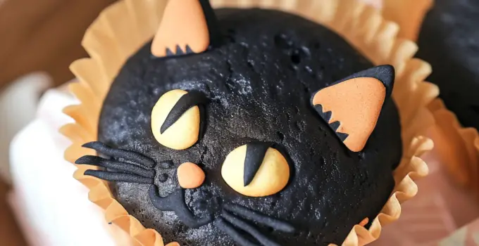 Baking Magic: Enchanting Black Cat Muffins